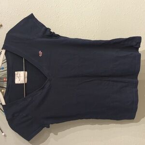 Y2K 2000's V-neck Hollister Top Navy Blue Size Medium Layering